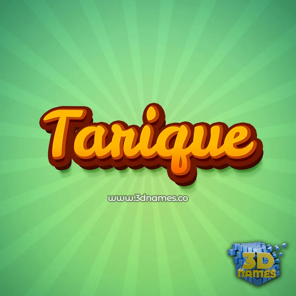 tarique in Green Rays style - 3D name wallpaper