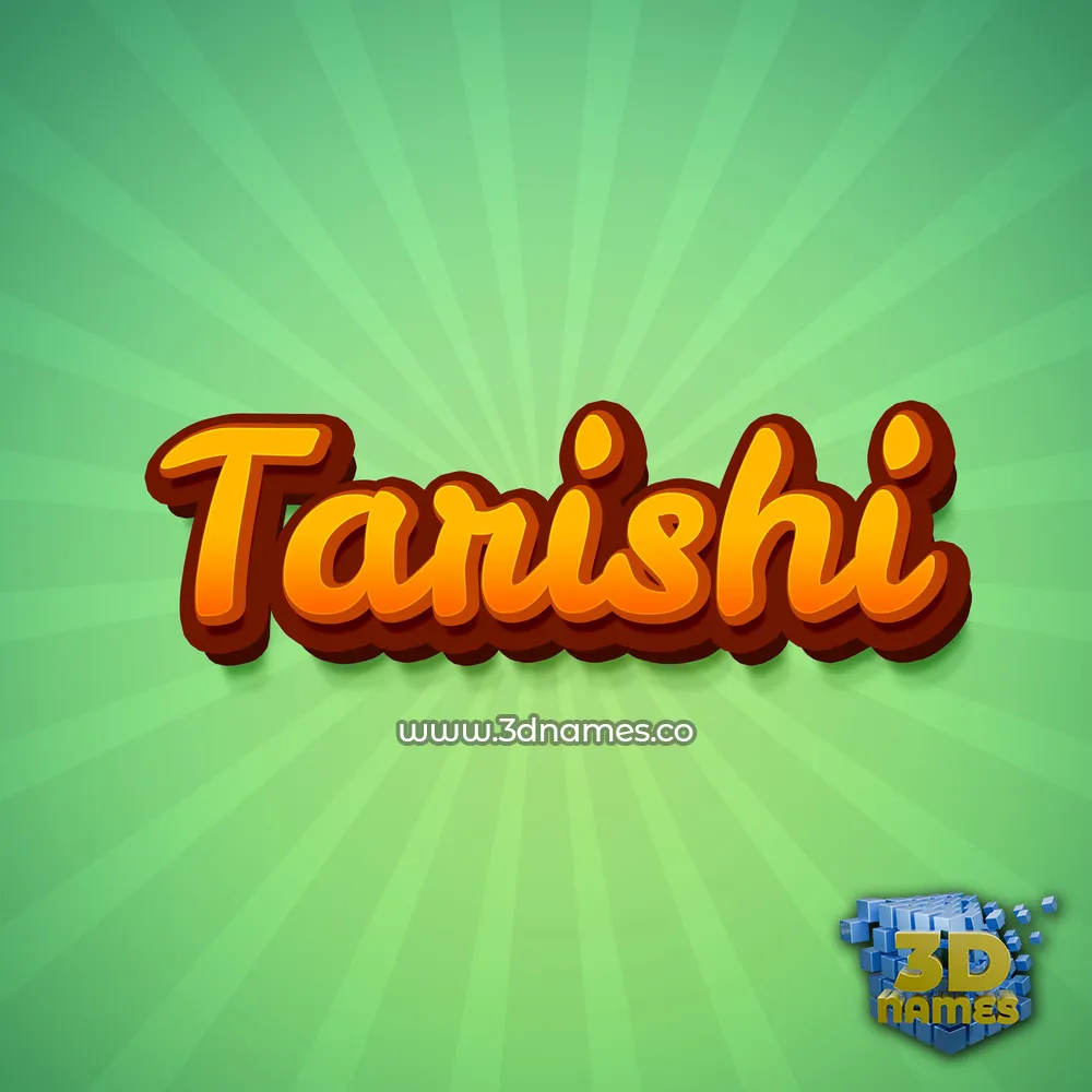 tarishi in Green Rays style - 3D name wallpaper