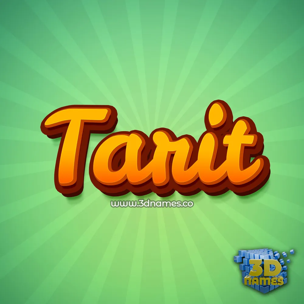 tarit in Green Rays style - 3D name wallpaper