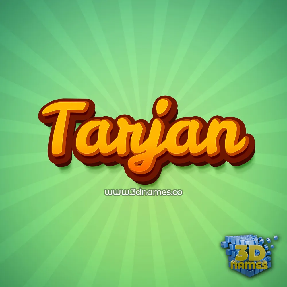 tarjan in Green Rays style - 3D name wallpaper