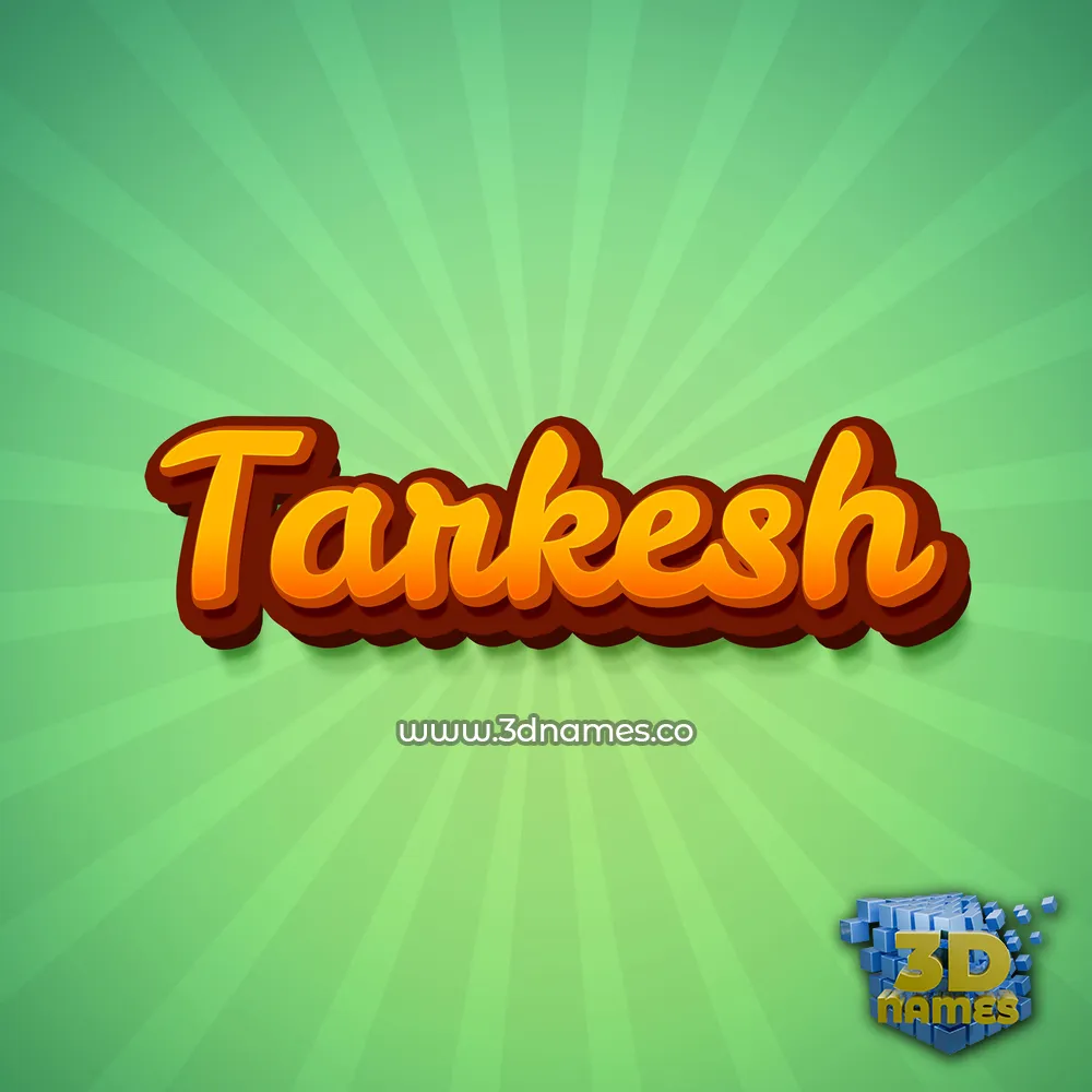 tarkesh in Green Rays style - 3D name wallpaper