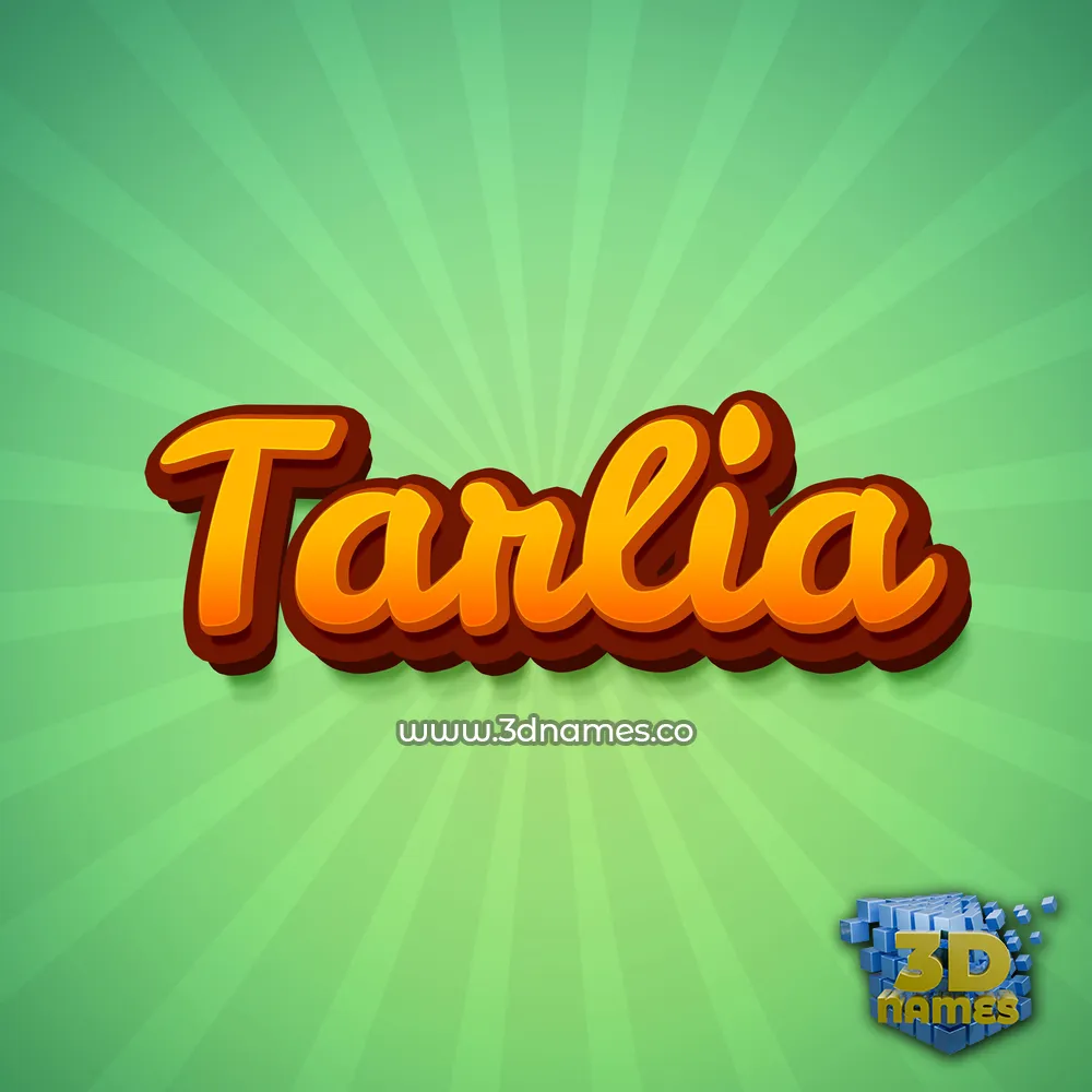 tarlia in Green Rays style - 3D name wallpaper