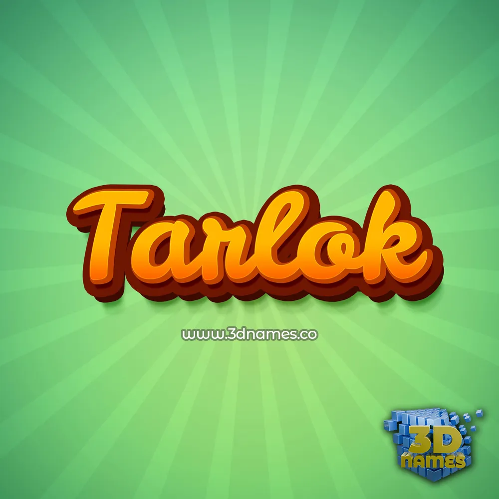 tarlok in Green Rays style - 3D name wallpaper
