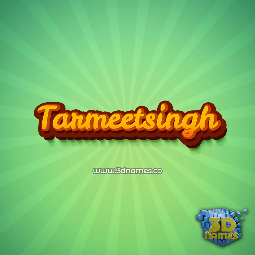 tarmeetsingh in Green Rays style - 3D name wallpaper