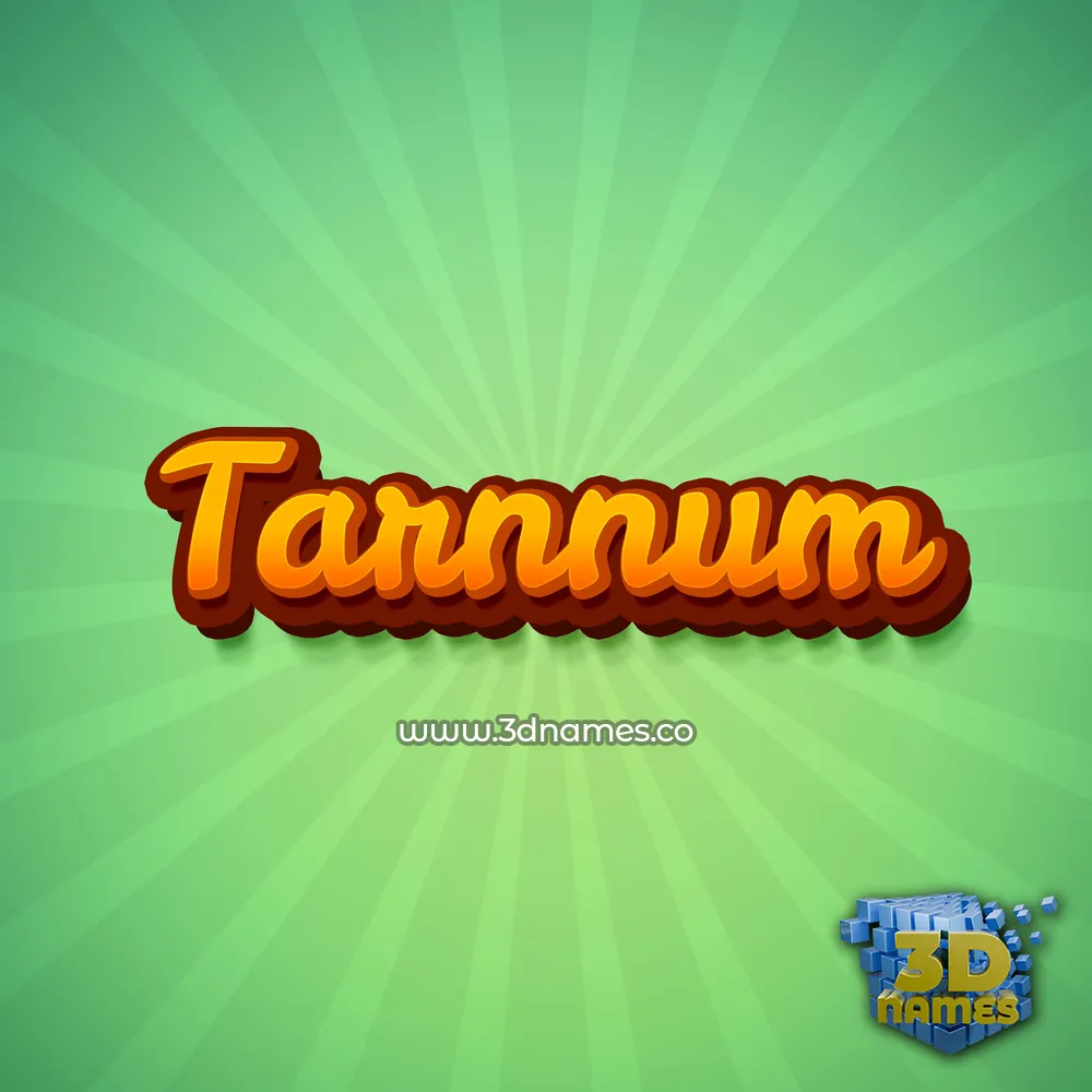 tarnnum in Green Rays style - 3D name wallpaper