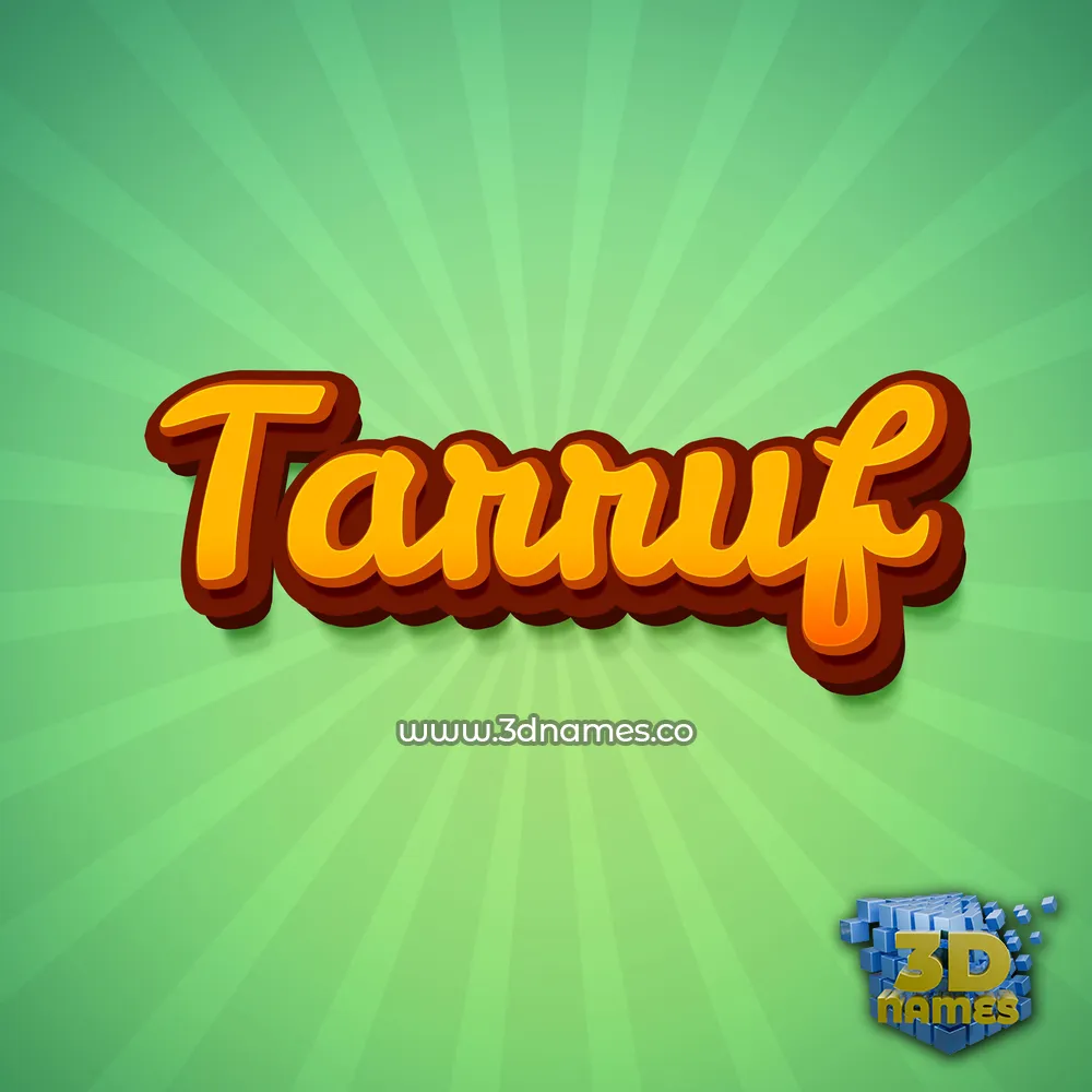 tarruf in Green Rays style - 3D name wallpaper