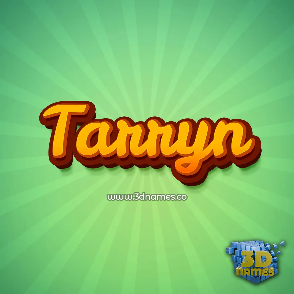 tarryn in Green Rays style - 3D name wallpaper