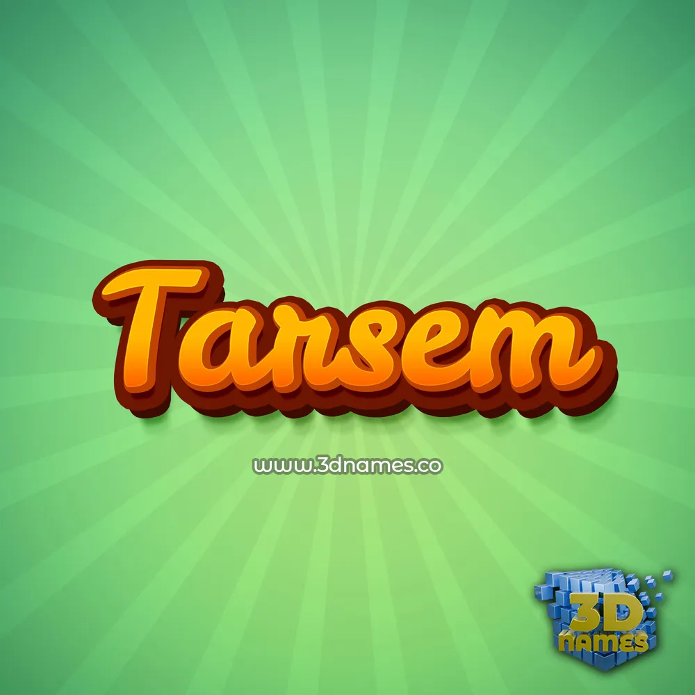 tarsem in Green Rays style - 3D name wallpaper