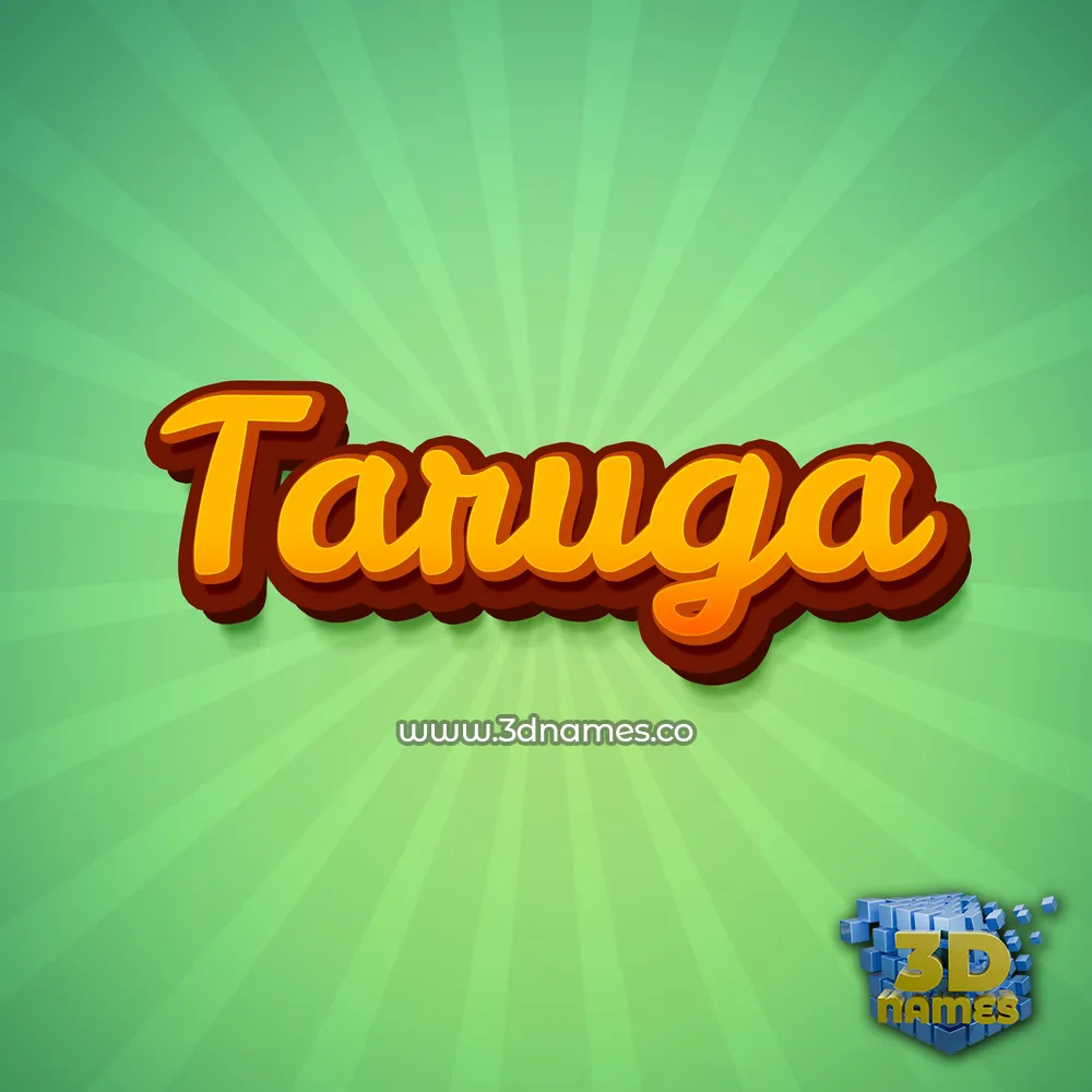 taruga in Green Rays style - 3D name wallpaper