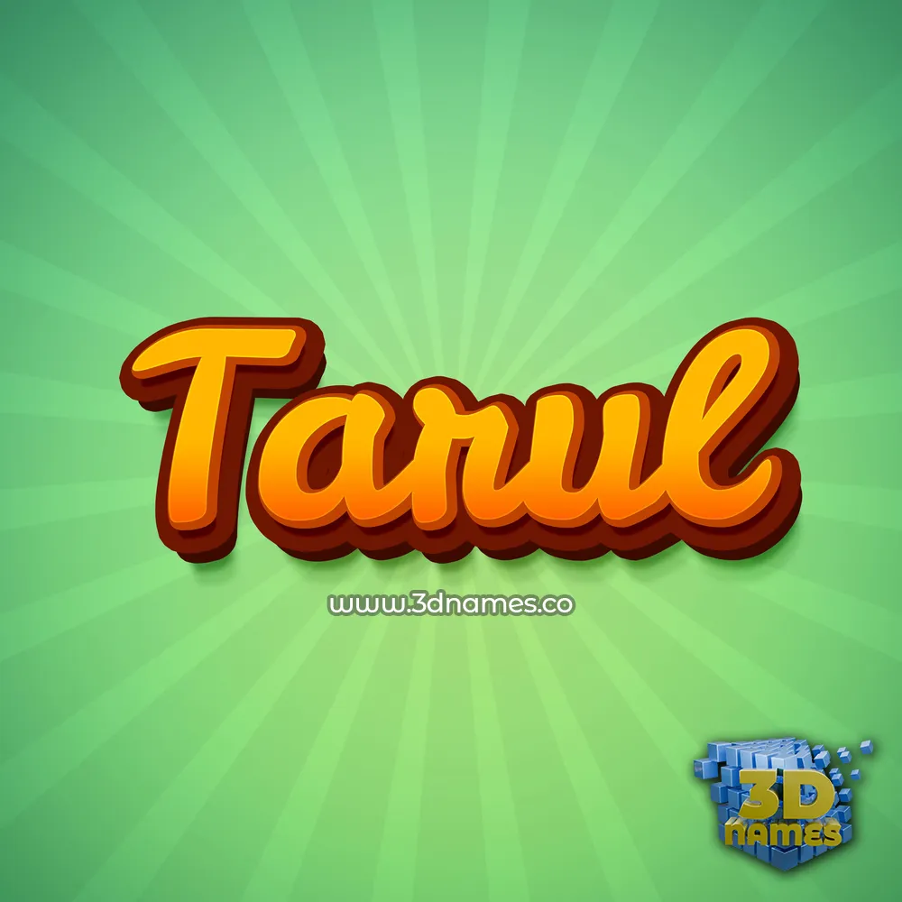tarul in Green Rays style - 3D name wallpaper