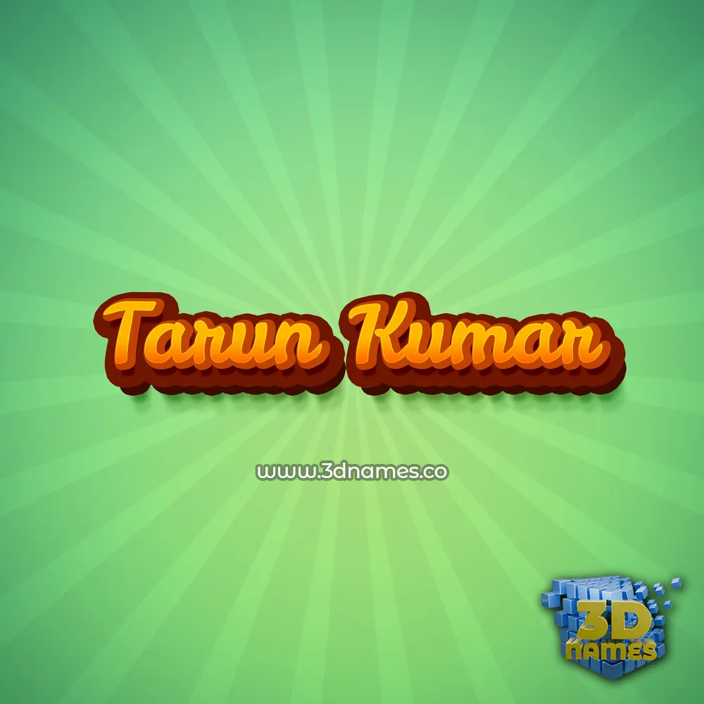 tarun kumar in Green Rays style - 3D name wallpaper