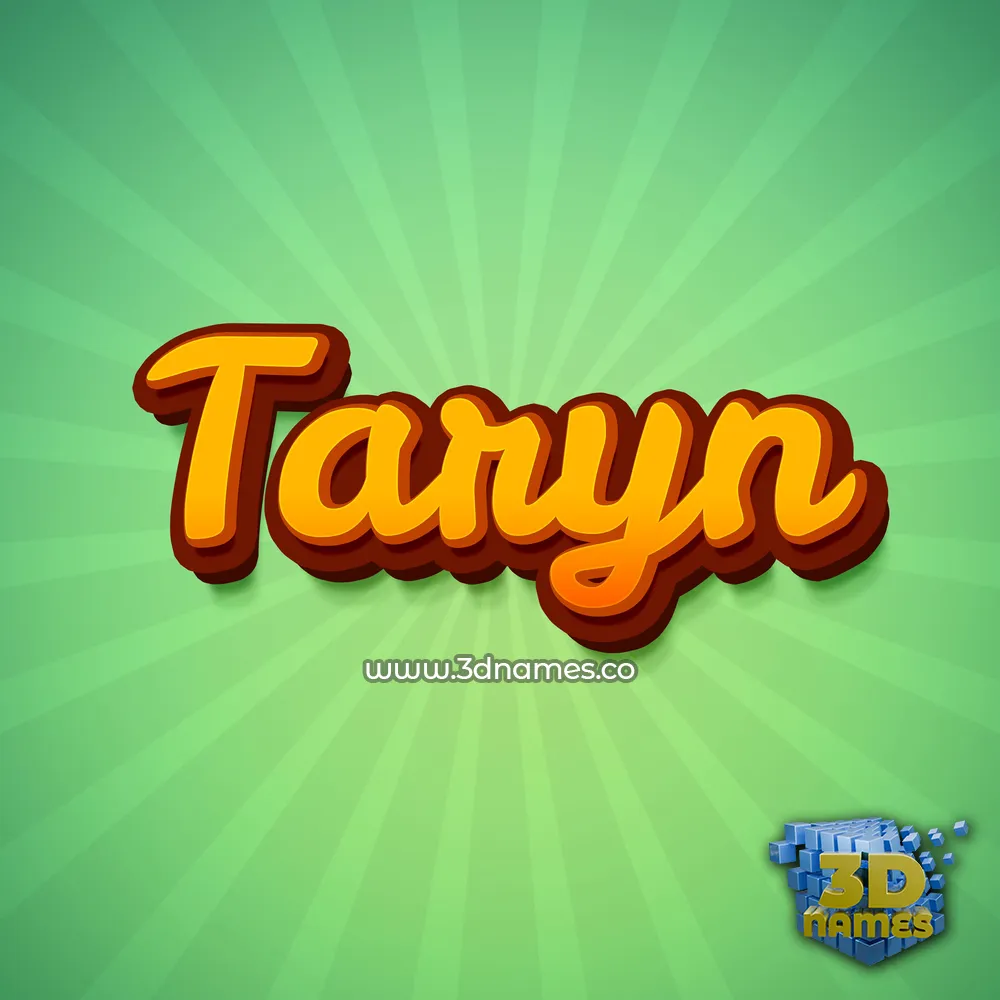 taryn in Green Rays style - 3D name wallpaper