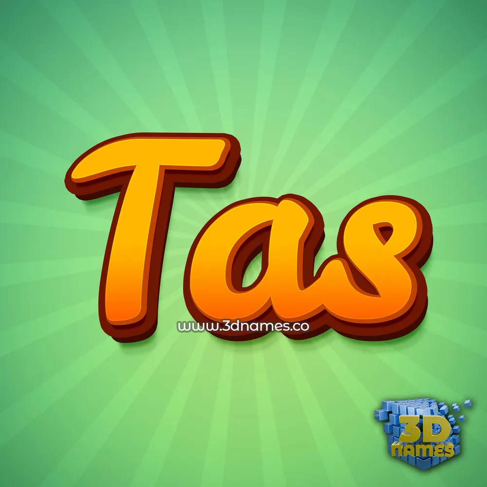 tas in Green Rays style - 3D name wallpaper