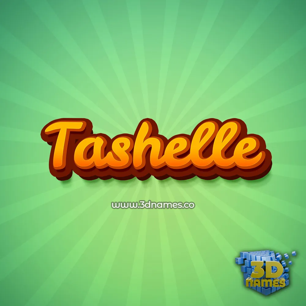 tashelle in Green Rays style - 3D name wallpaper