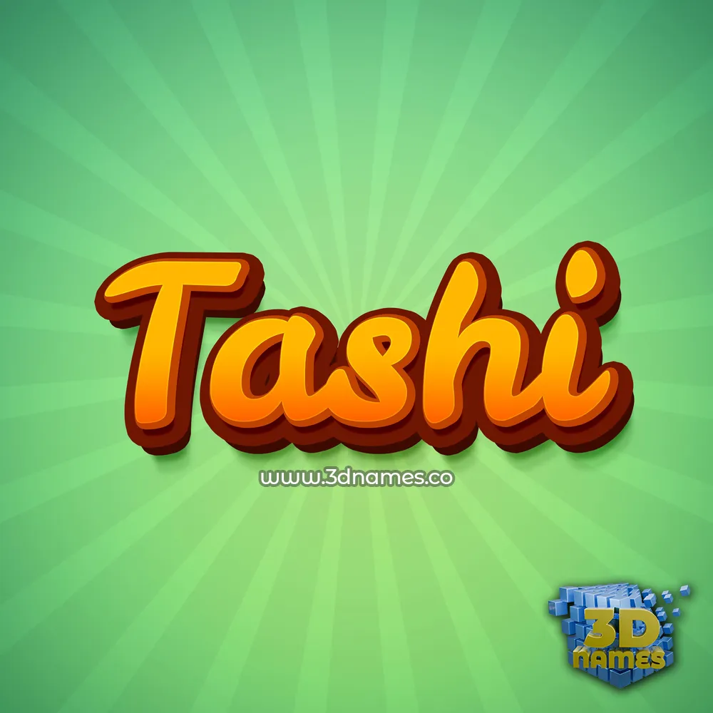 tashi in Green Rays style - 3D name wallpaper
