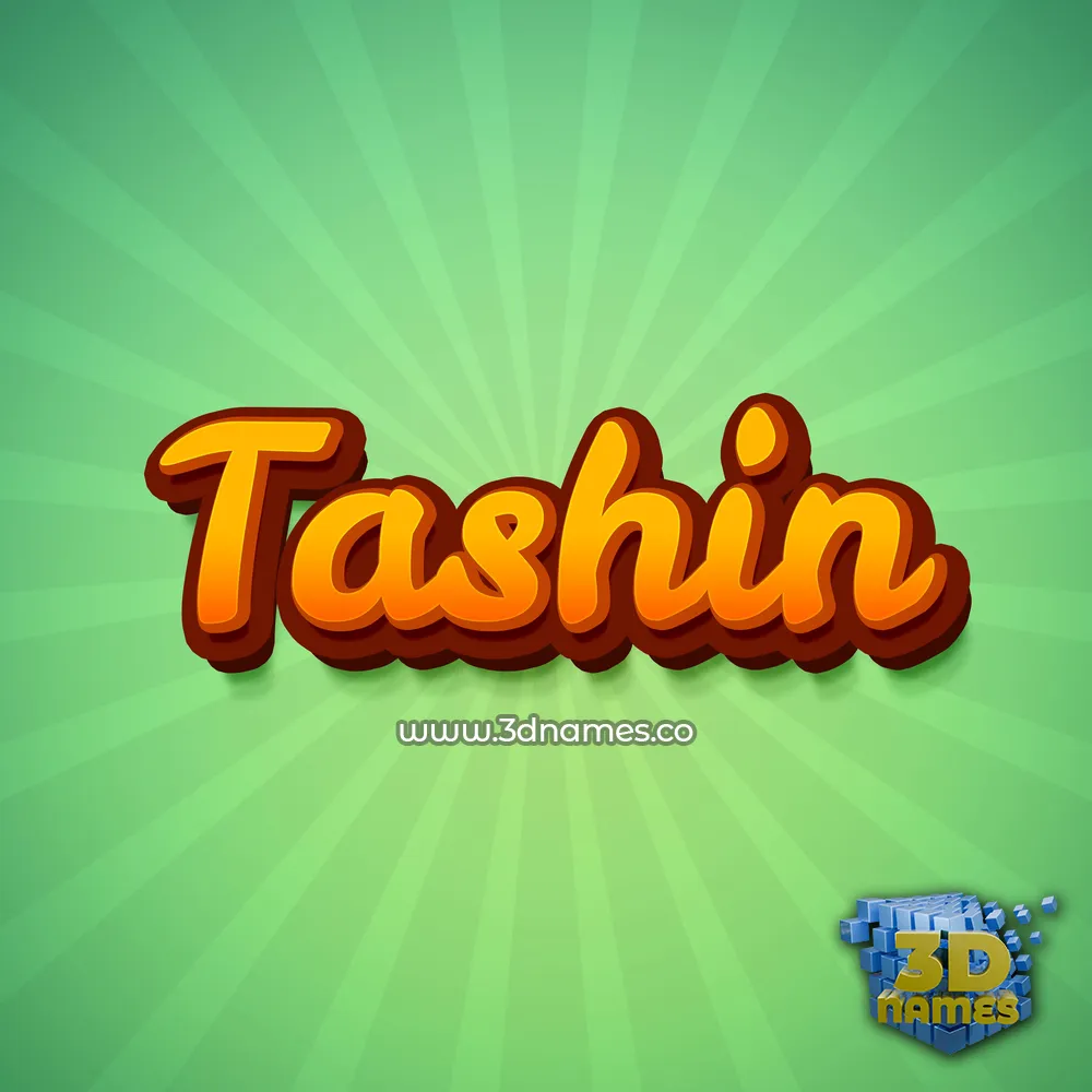 tashin in Green Rays style - 3D name wallpaper