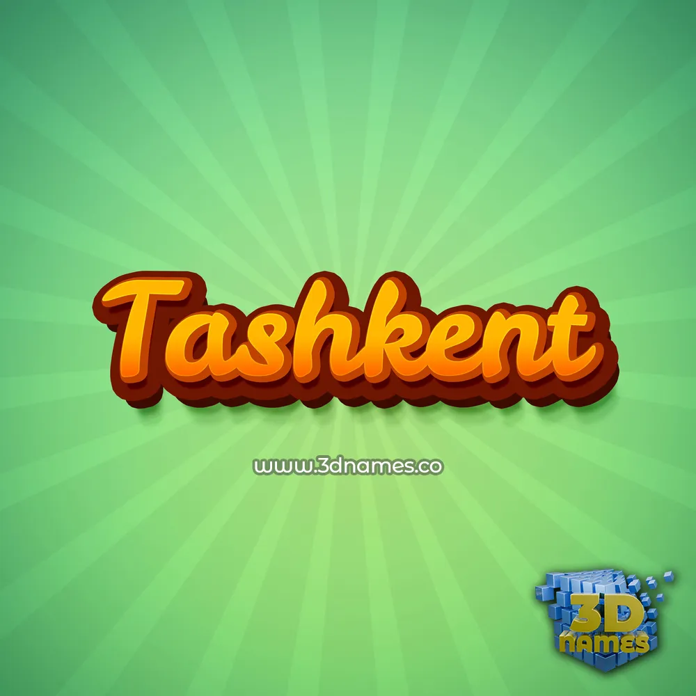 tashkent in Green Rays style - 3D name wallpaper