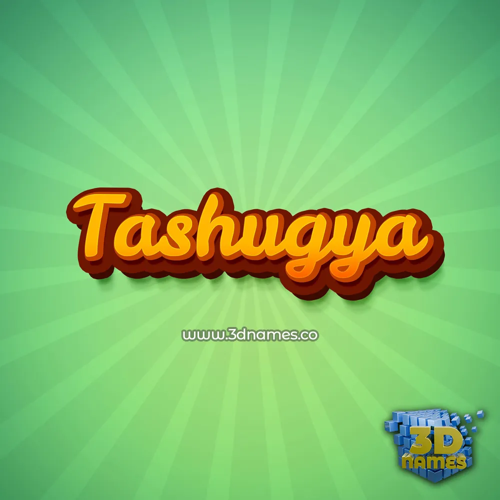 tashugya in Green Rays style - 3D name wallpaper