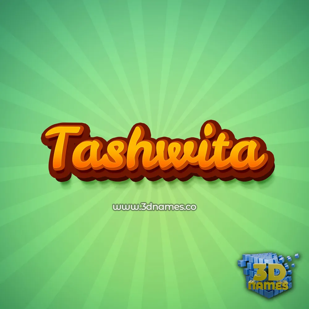 tashwita in Green Rays style - 3D name wallpaper