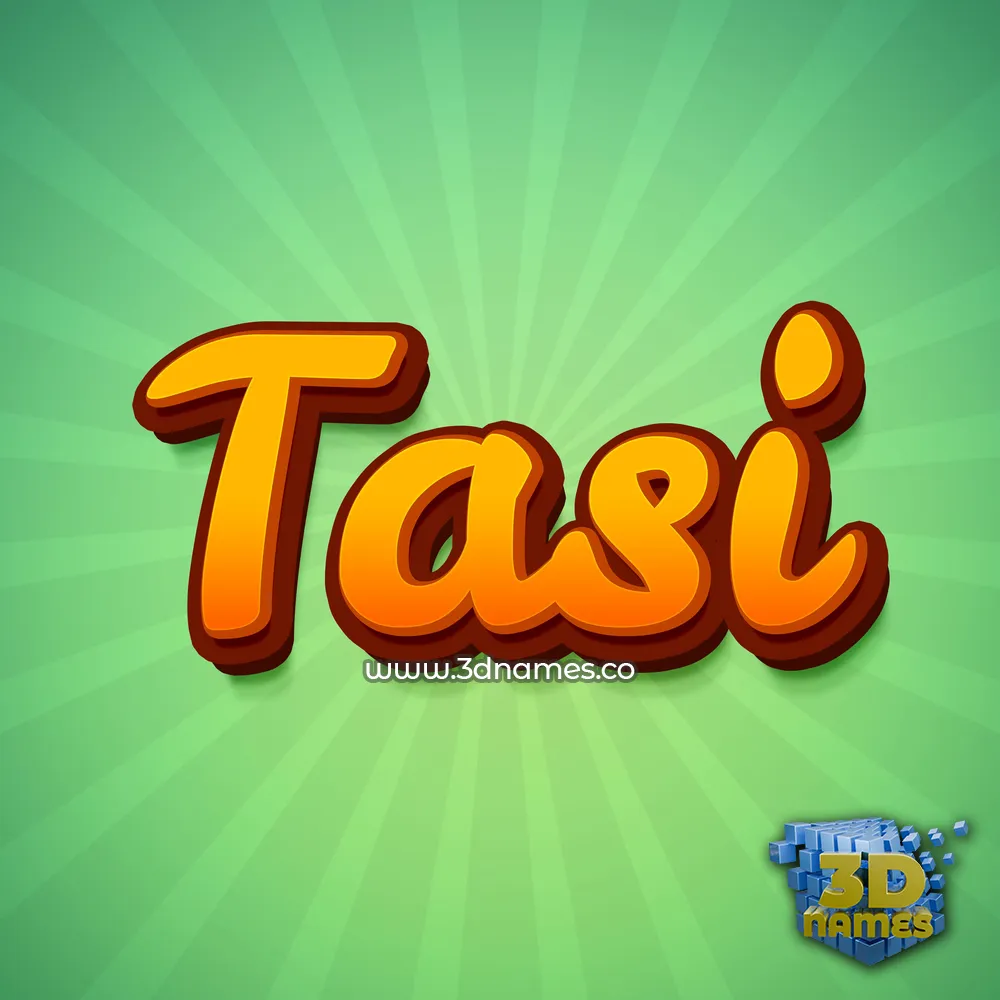 tasi in Green Rays style - 3D name wallpaper