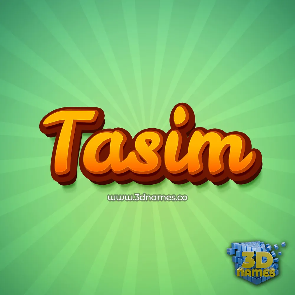 tasim in Green Rays style - 3D name wallpaper