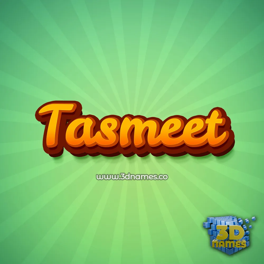 tasmeet in Green Rays style - 3D name wallpaper
