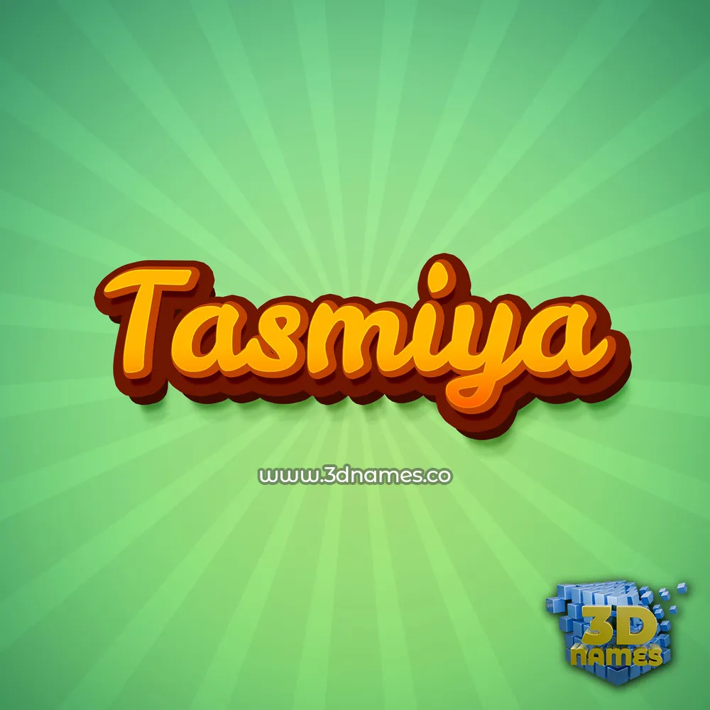 tasmiya in Green Rays style - 3D name wallpaper