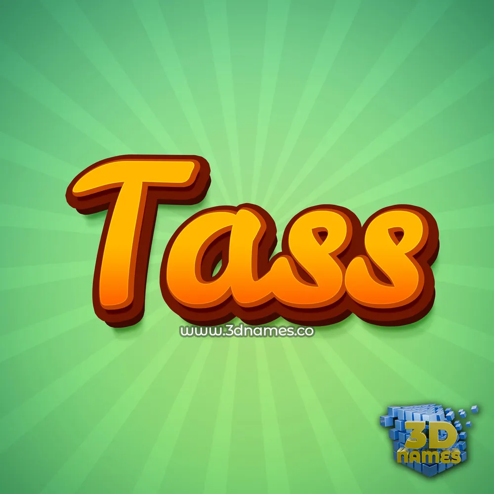 tass in Green Rays style - 3D name wallpaper