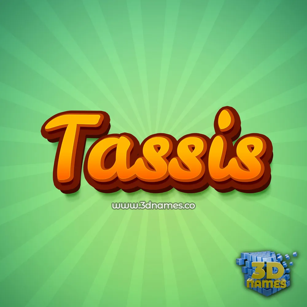 tassis in Green Rays style - 3D name wallpaper