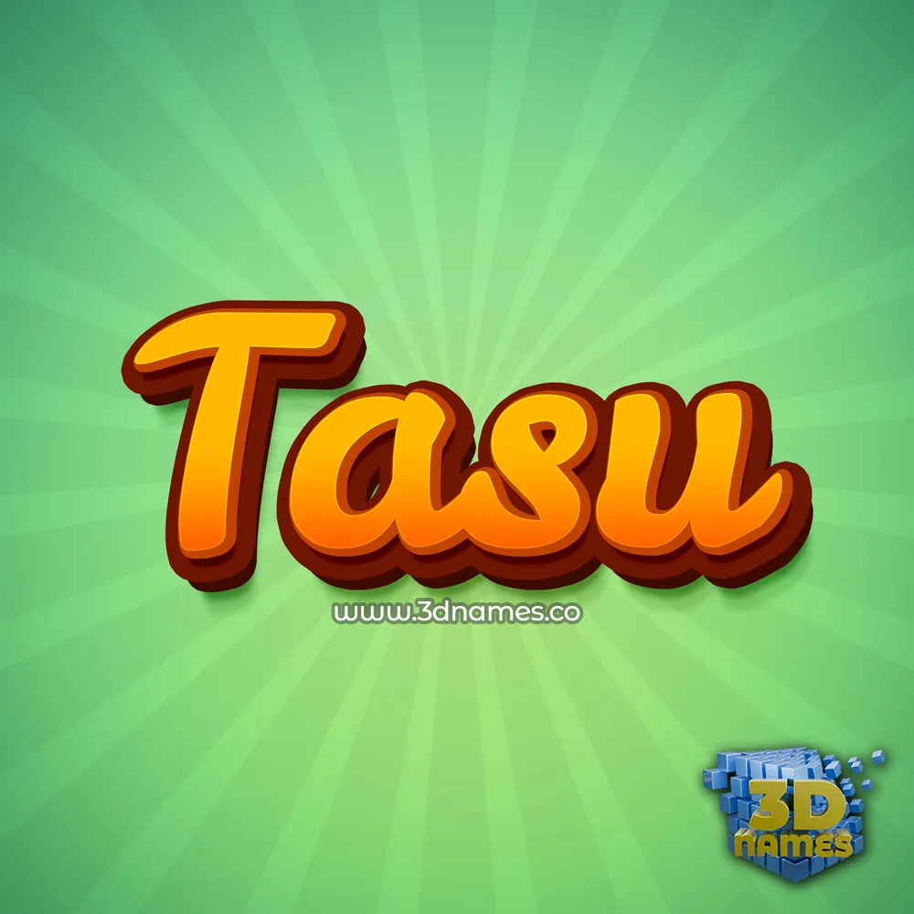 tasu in Green Rays style - 3D name wallpaper