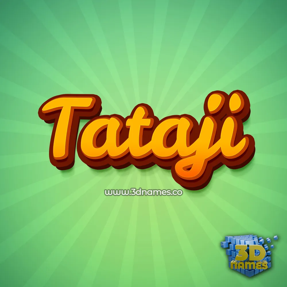 tataji in Green Rays style - 3D name wallpaper