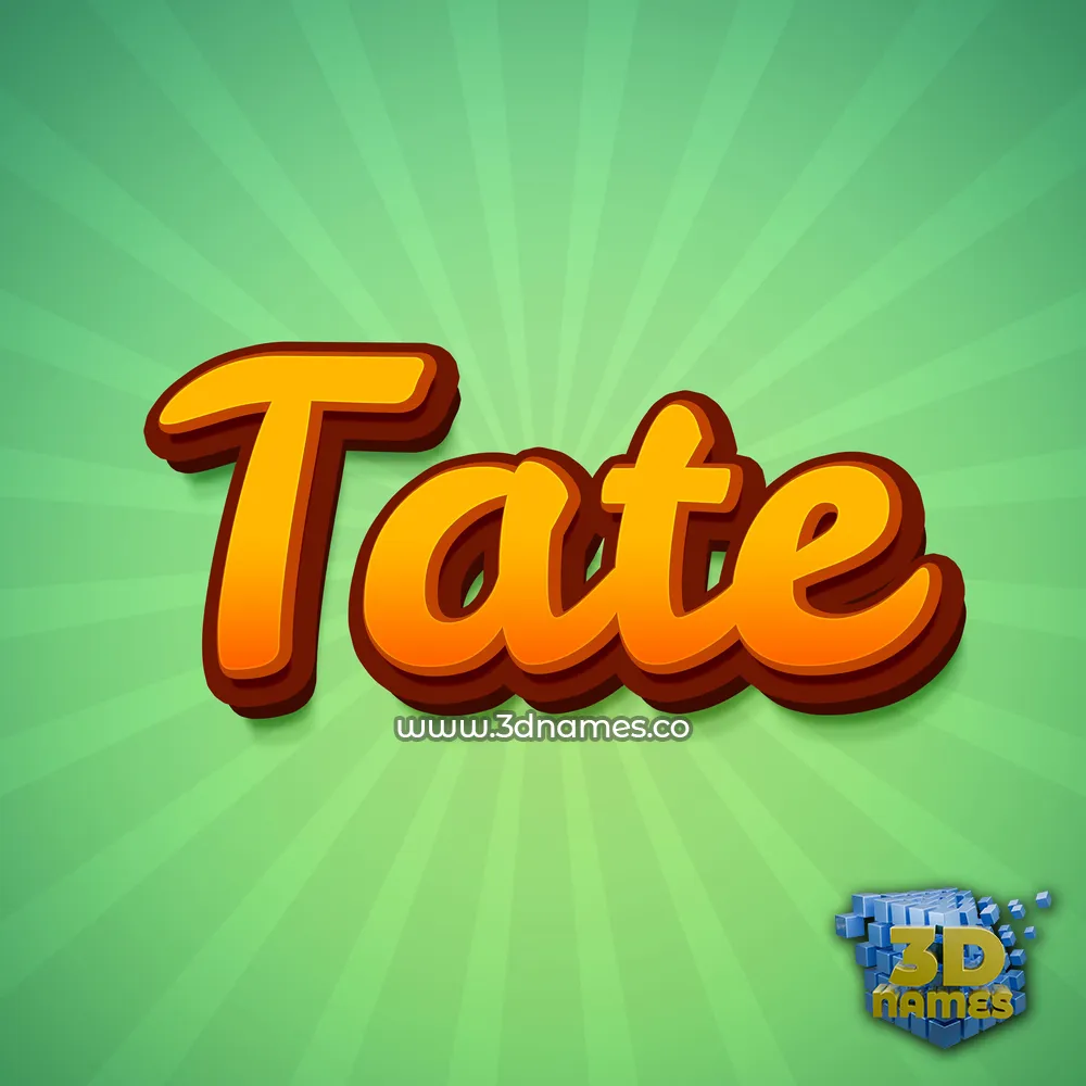tate in Green Rays style - 3D name wallpaper