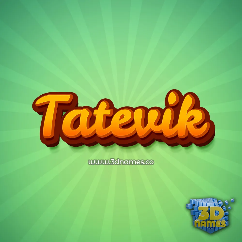 tatevik in Green Rays style - 3D name wallpaper