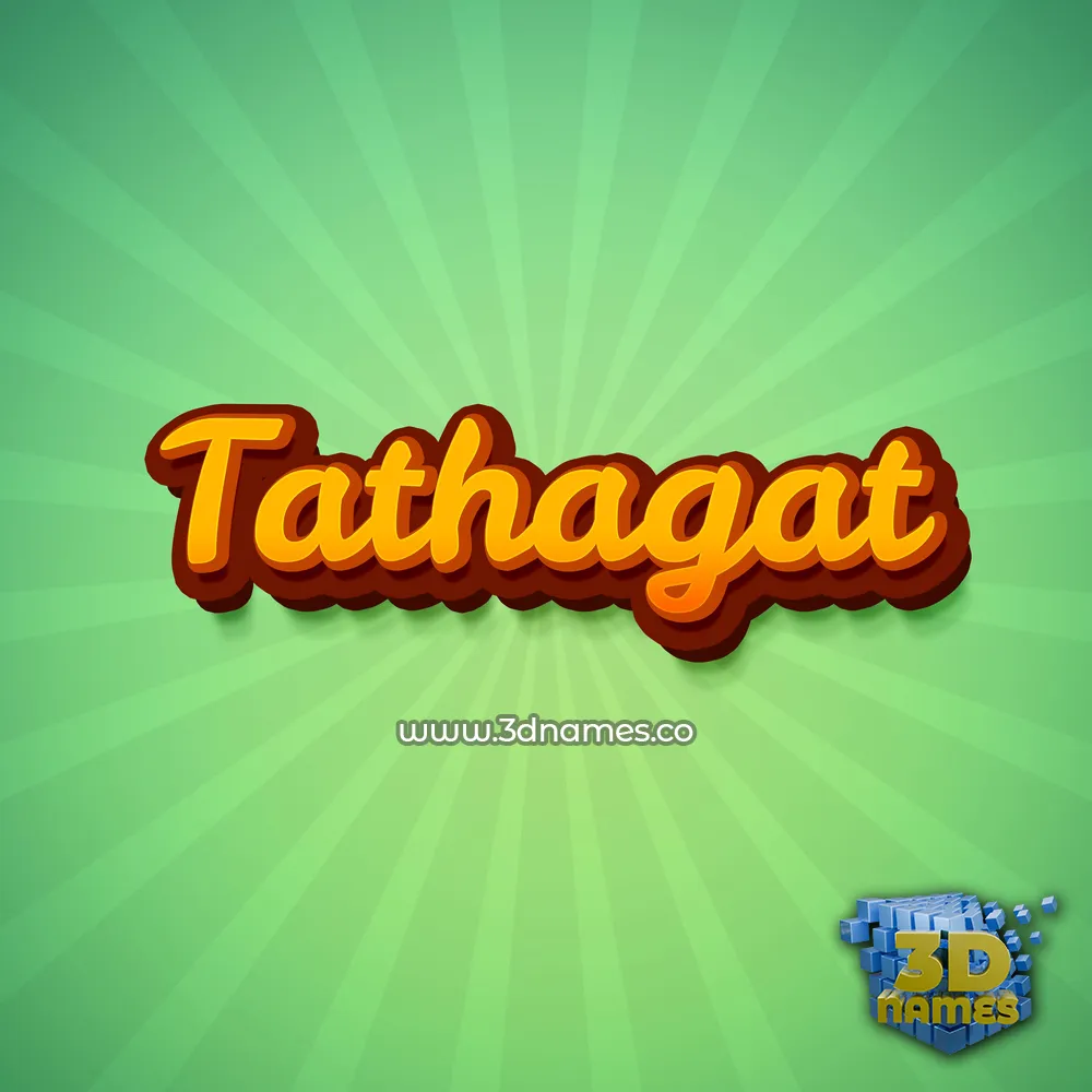 tathagat in Green Rays style - 3D name wallpaper