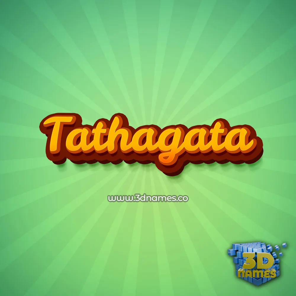 tathagata in Green Rays style - 3D name wallpaper