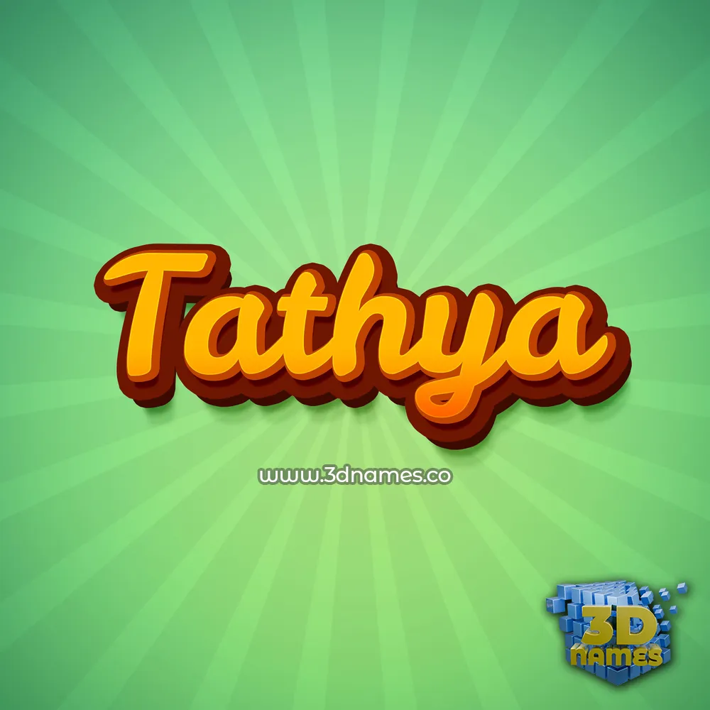 tathya in Green Rays style - 3D name wallpaper