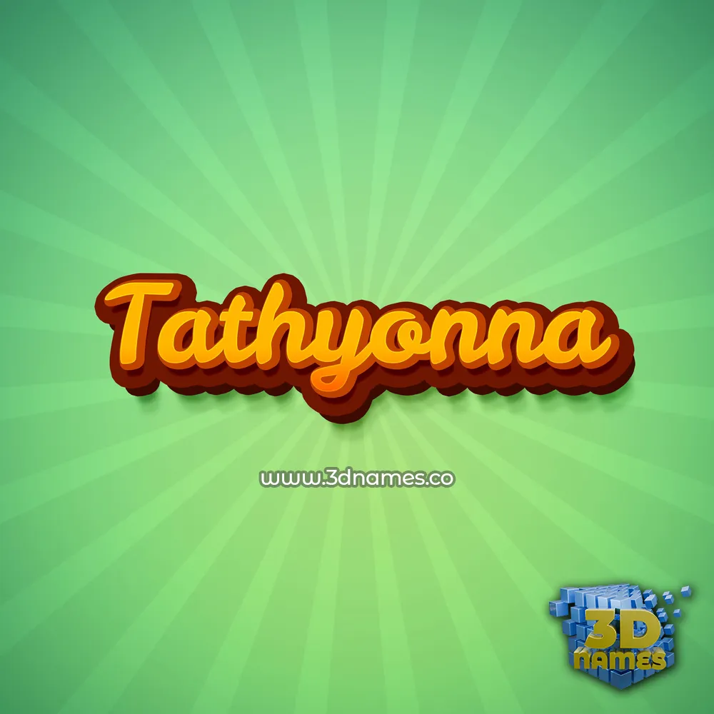 tathyonna in Green Rays style - 3D name wallpaper