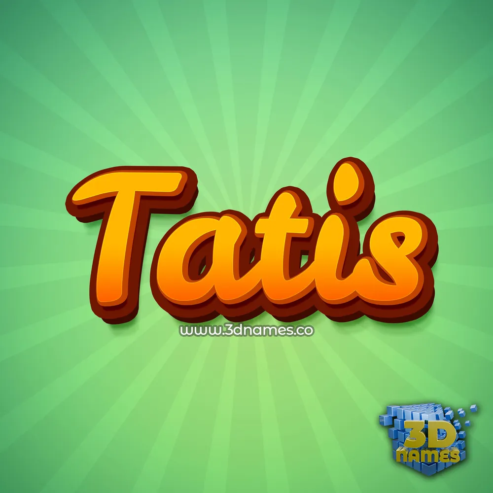 tatis in Green Rays style - 3D name wallpaper