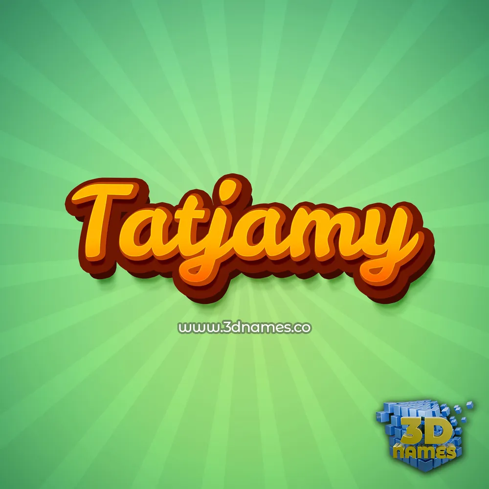 tatjamy in Green Rays style - 3D name wallpaper