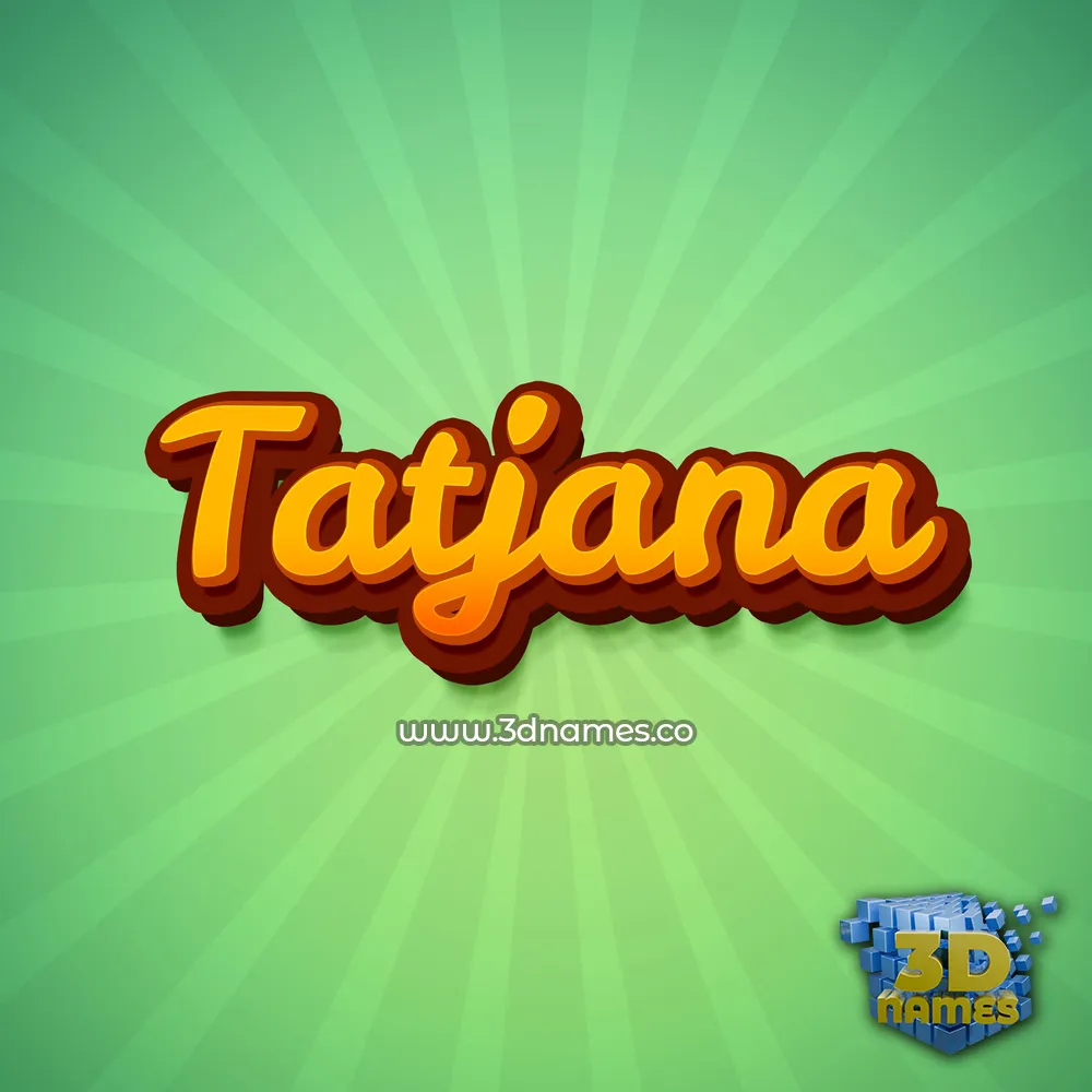 tatjana in Green Rays style - 3D name wallpaper