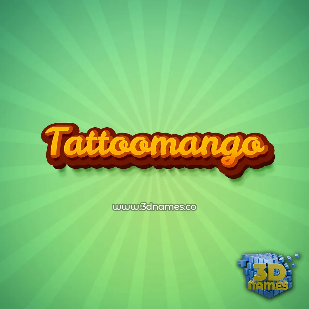 tattoomango in Green Rays style - 3D name wallpaper