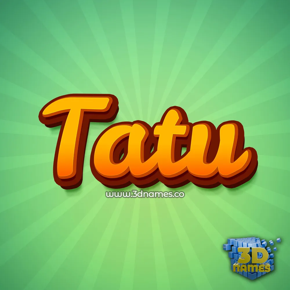 tatu in Green Rays style - 3D name wallpaper
