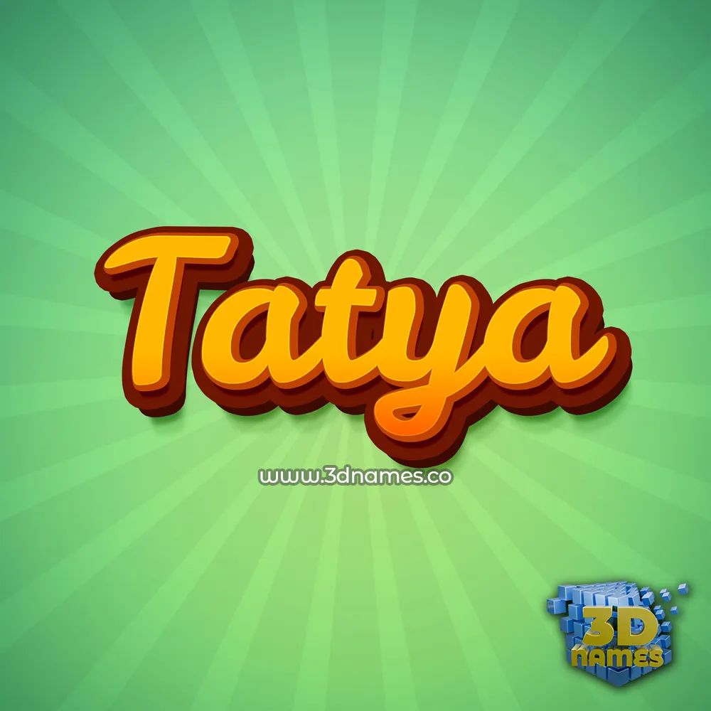 tatya in Green Rays style - 3D name wallpaper