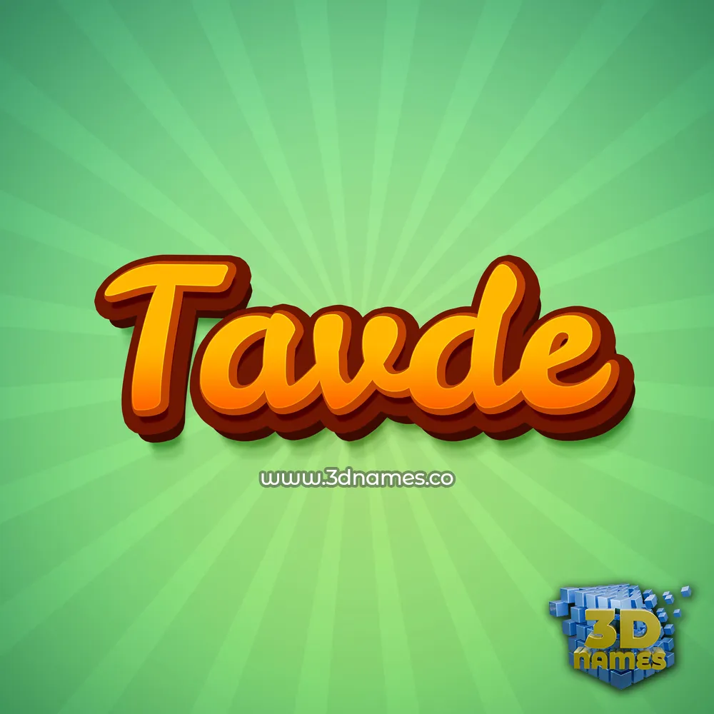 tavde in Green Rays style - 3D name wallpaper