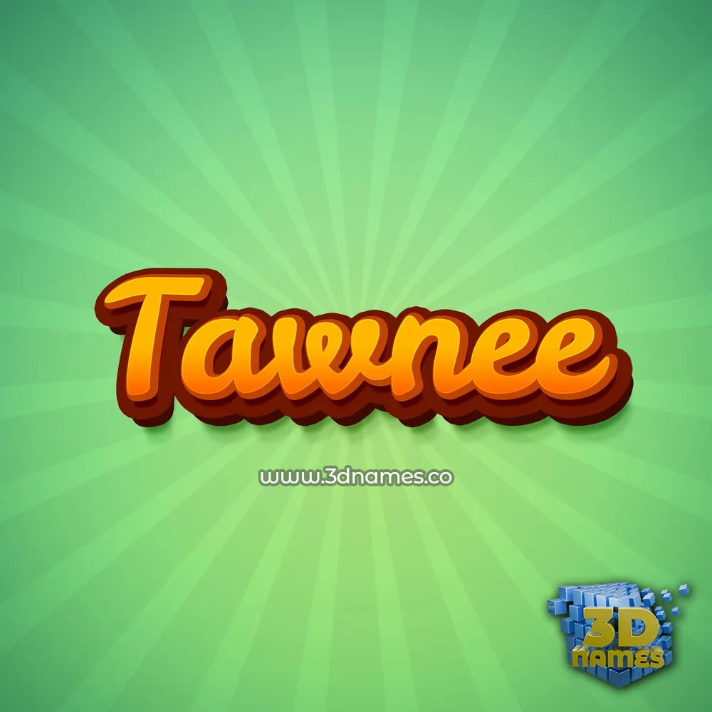 tawnee in Green Rays style - 3D name wallpaper