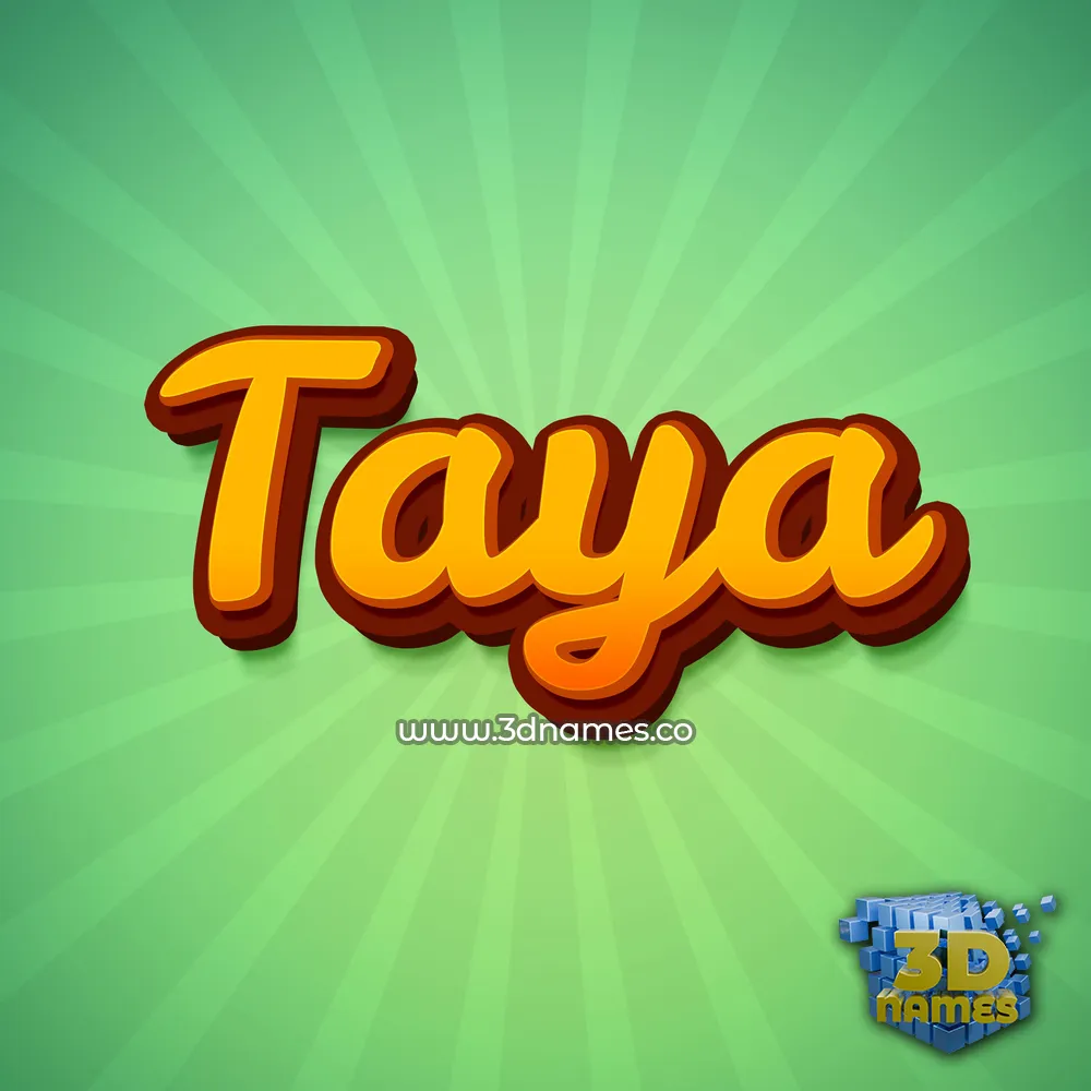 taya in Green Rays style - 3D name wallpaper
