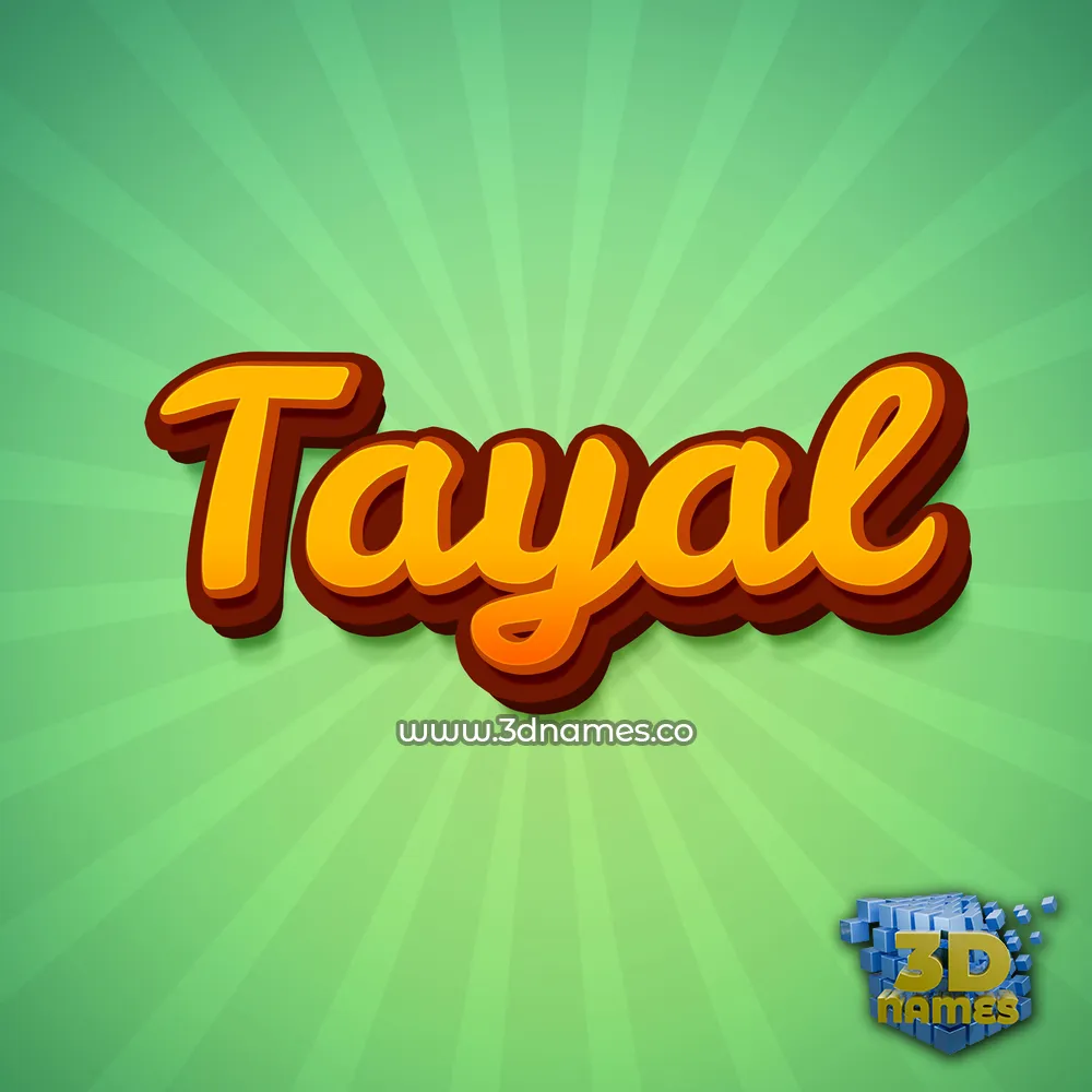 tayal in Green Rays style - 3D name wallpaper