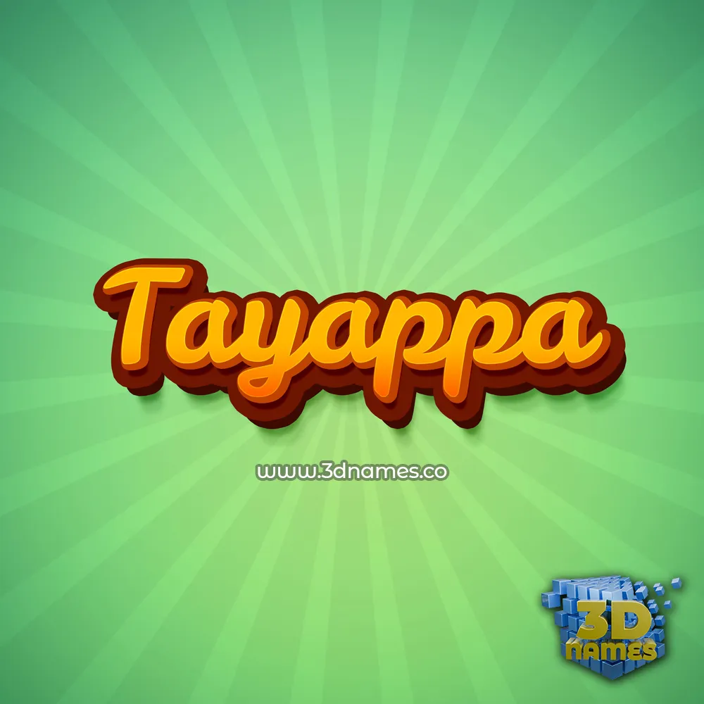 tayappa in Green Rays style - 3D name wallpaper