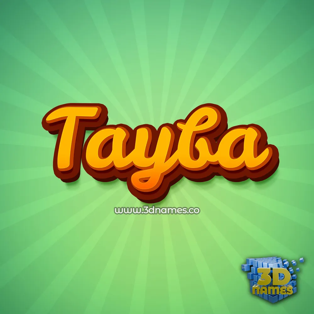 tayba in Green Rays style - 3D name wallpaper