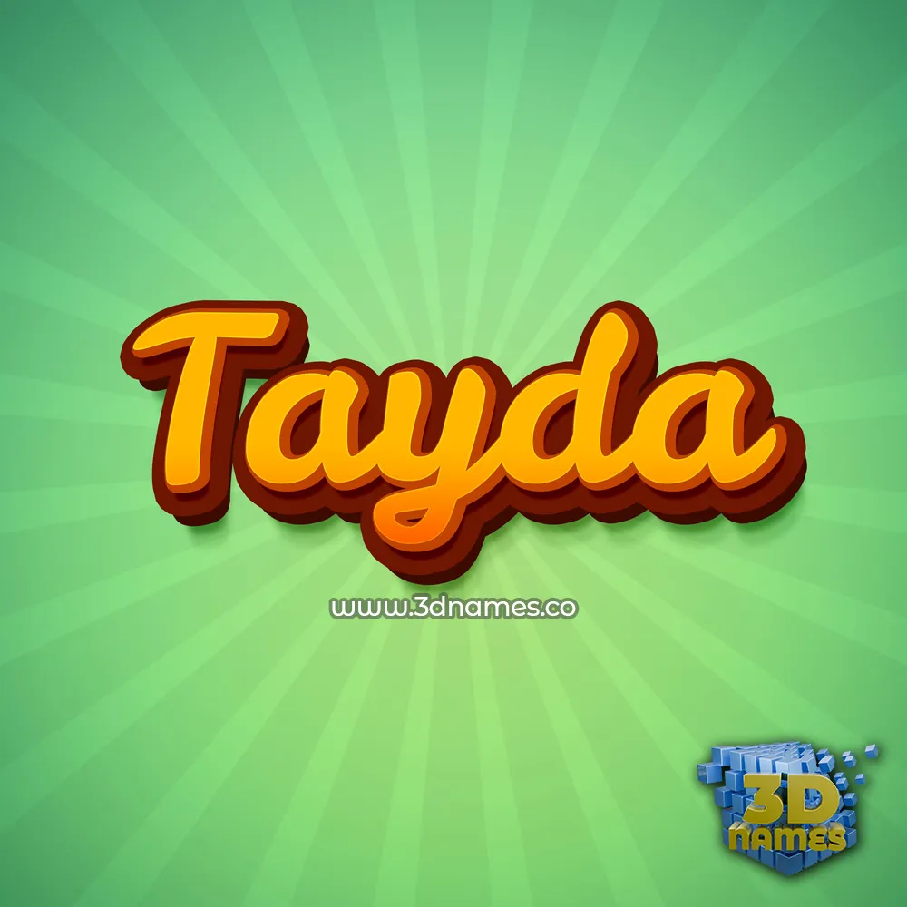 tayda in Green Rays style - 3D name wallpaper